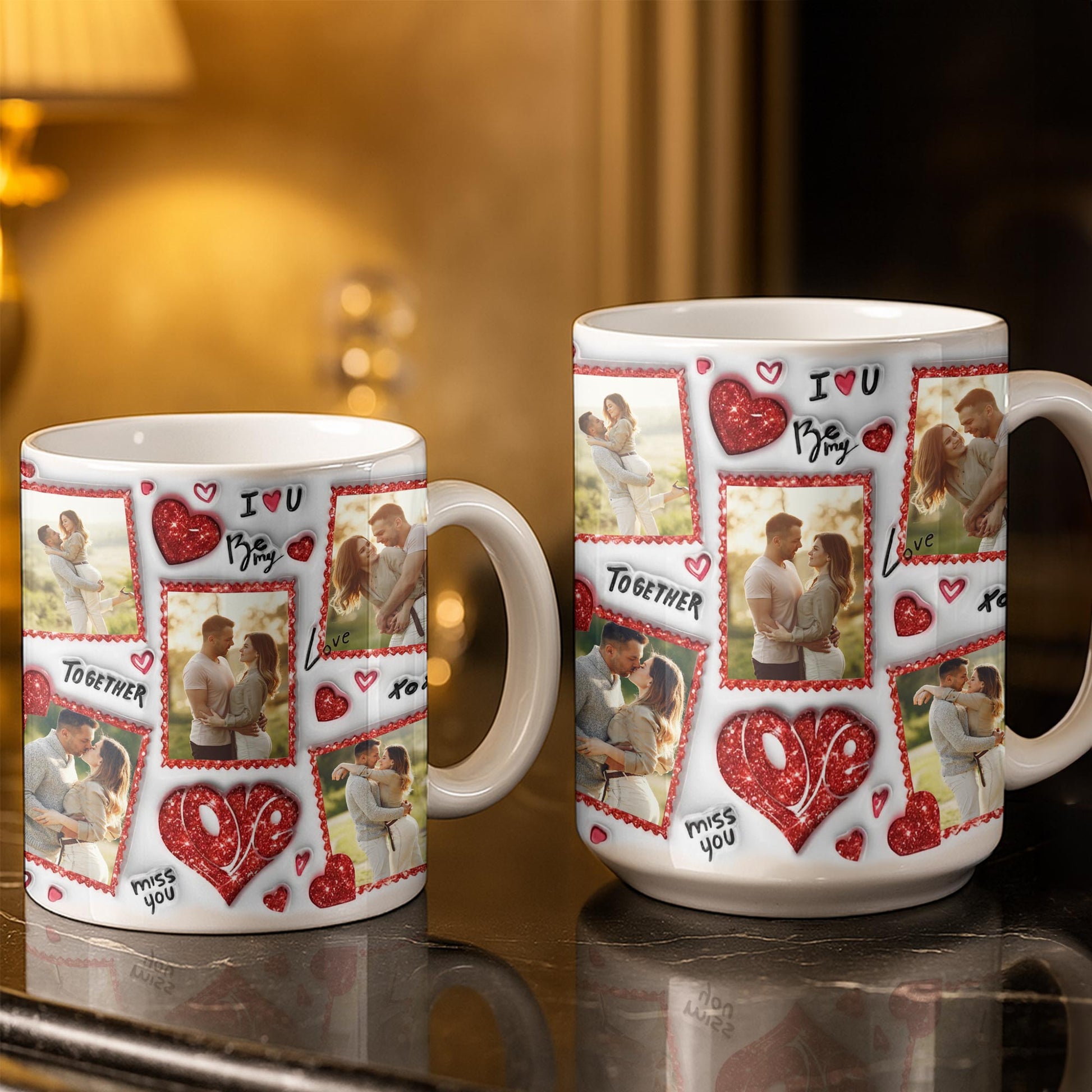 I Love You Be My Love With Hearts And Couple Photos