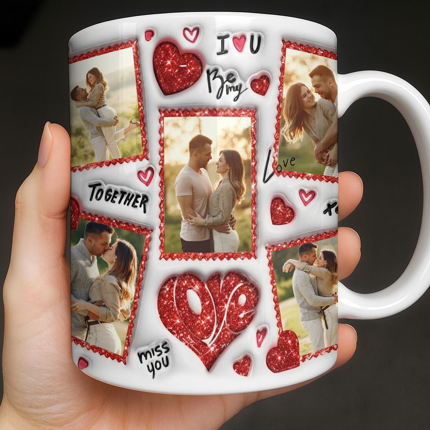 I Love You Be My Love With Hearts And Couple Photos
