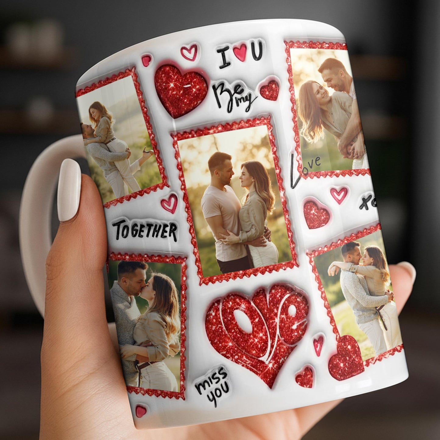 I Love You Be My Love With Hearts And Couple Photos