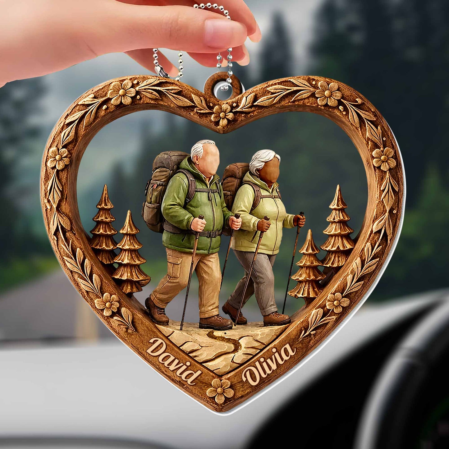 A Fond Adventure Awaits Us, Heart Couple Trees Ornament