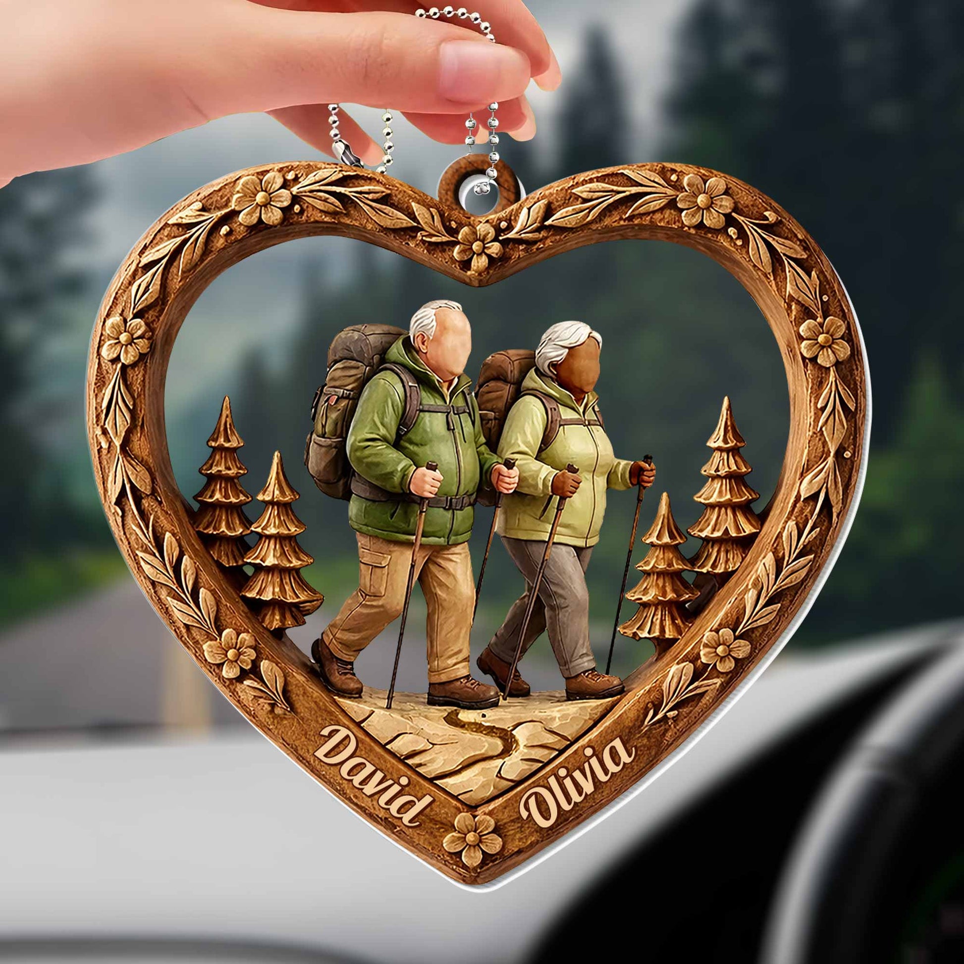 A Fond Adventure Awaits Us, Heart Couple Trees Ornament