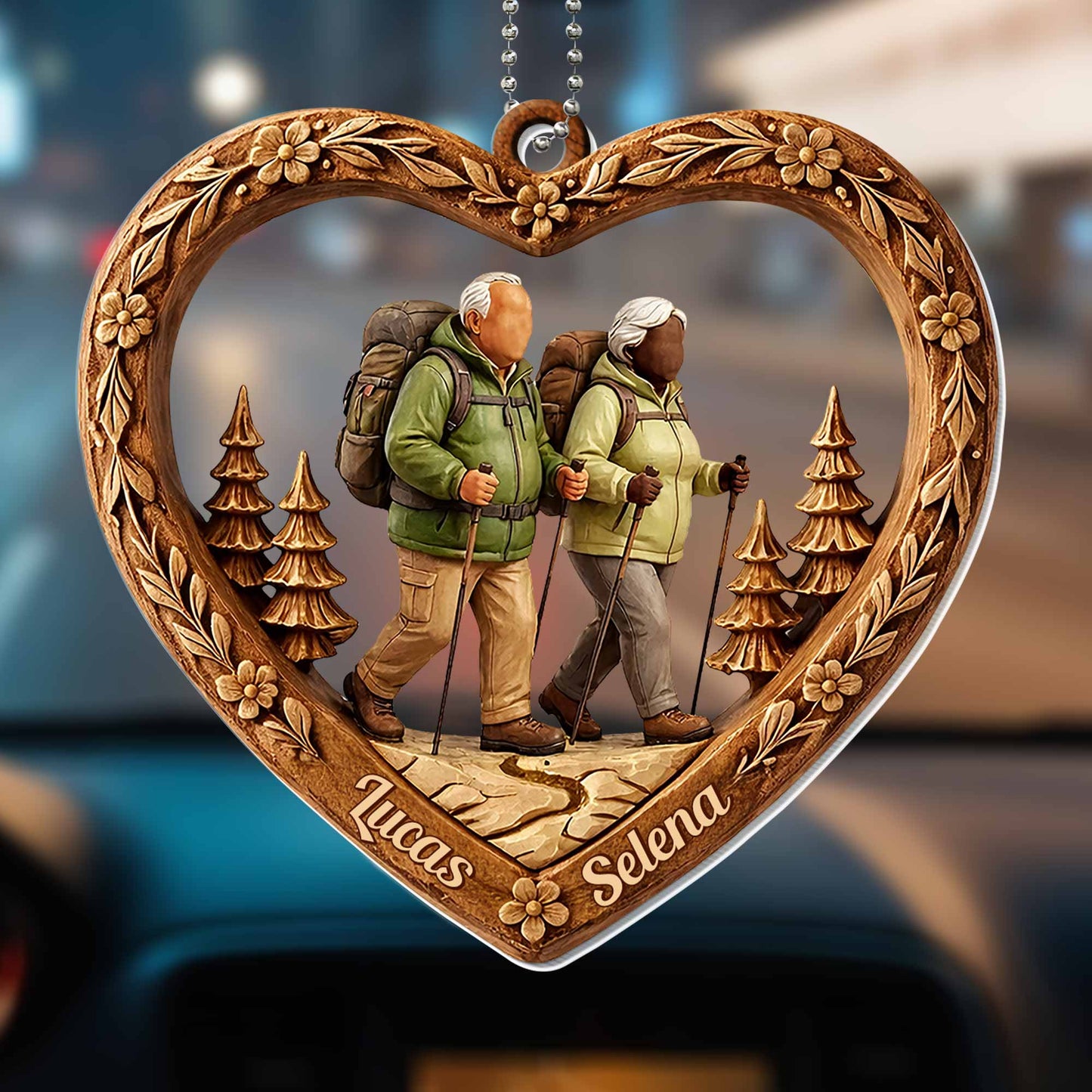 A Fond Adventure Awaits Us, Heart Couple Trees Ornament