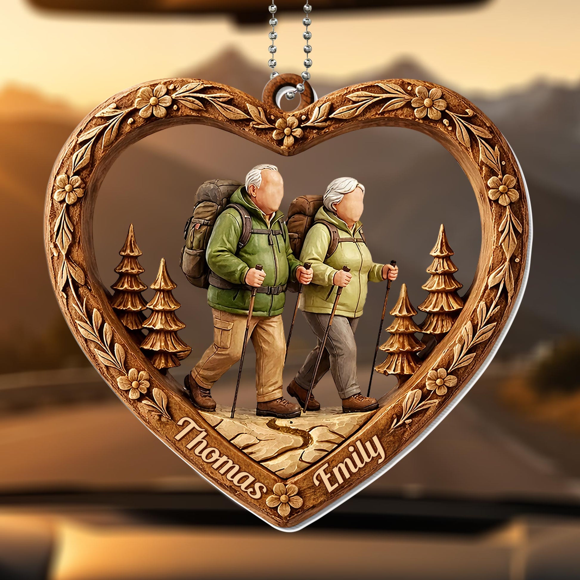 A Fond Adventure Awaits Us, Heart Couple Trees Ornament