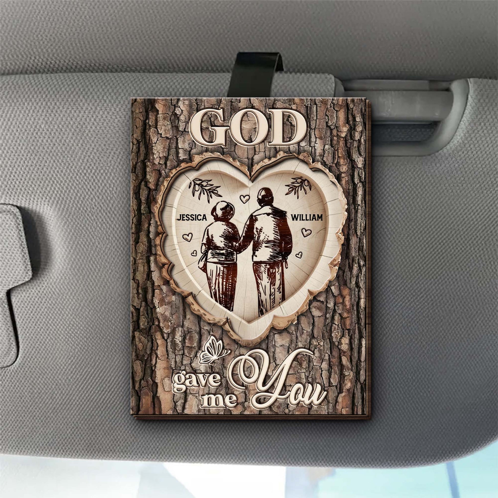 God Gave Me You With Couple Hearts Design