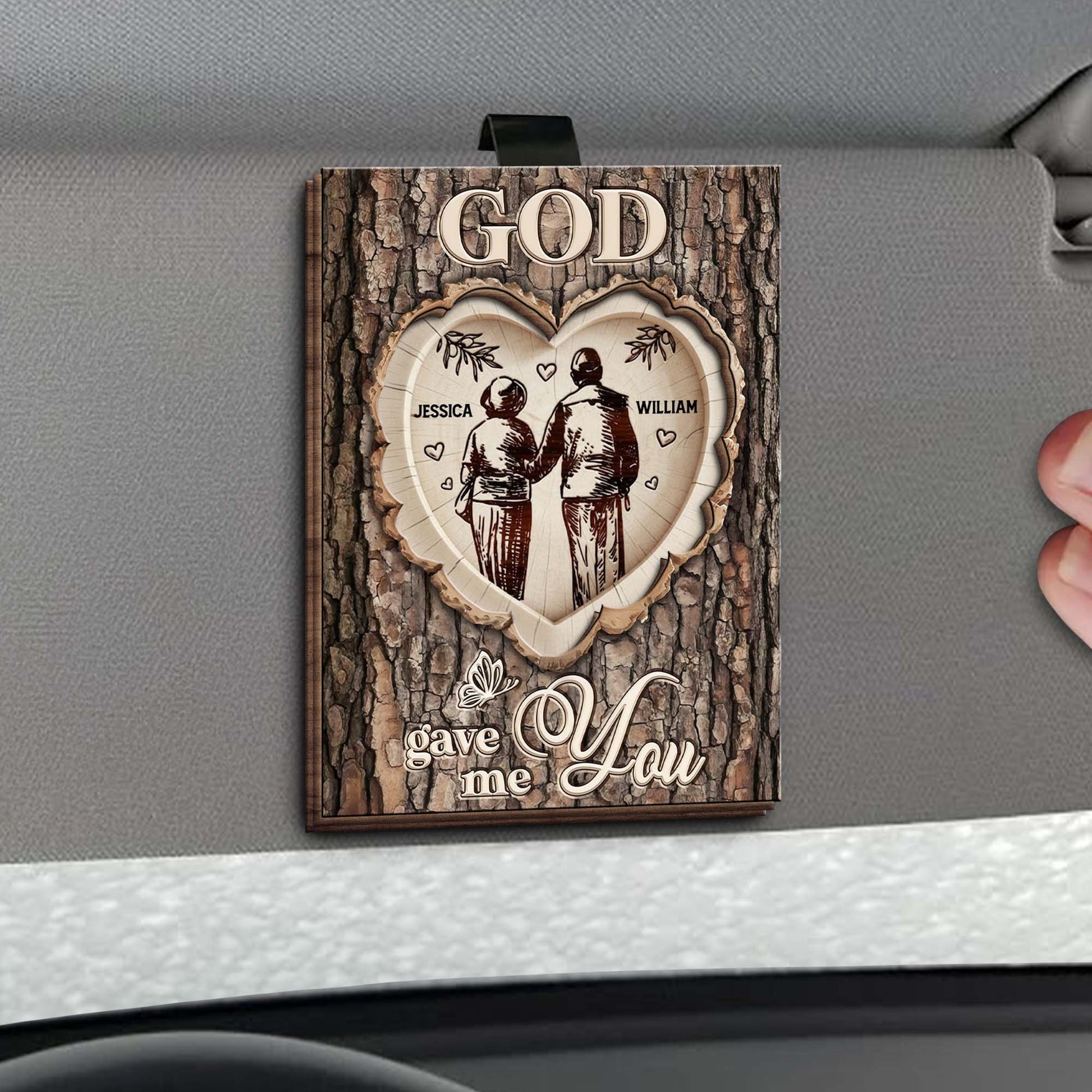 God Gave Me You With Couple Hearts Design
