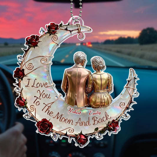 I Love You To The Moon And Back With Moon And Roses