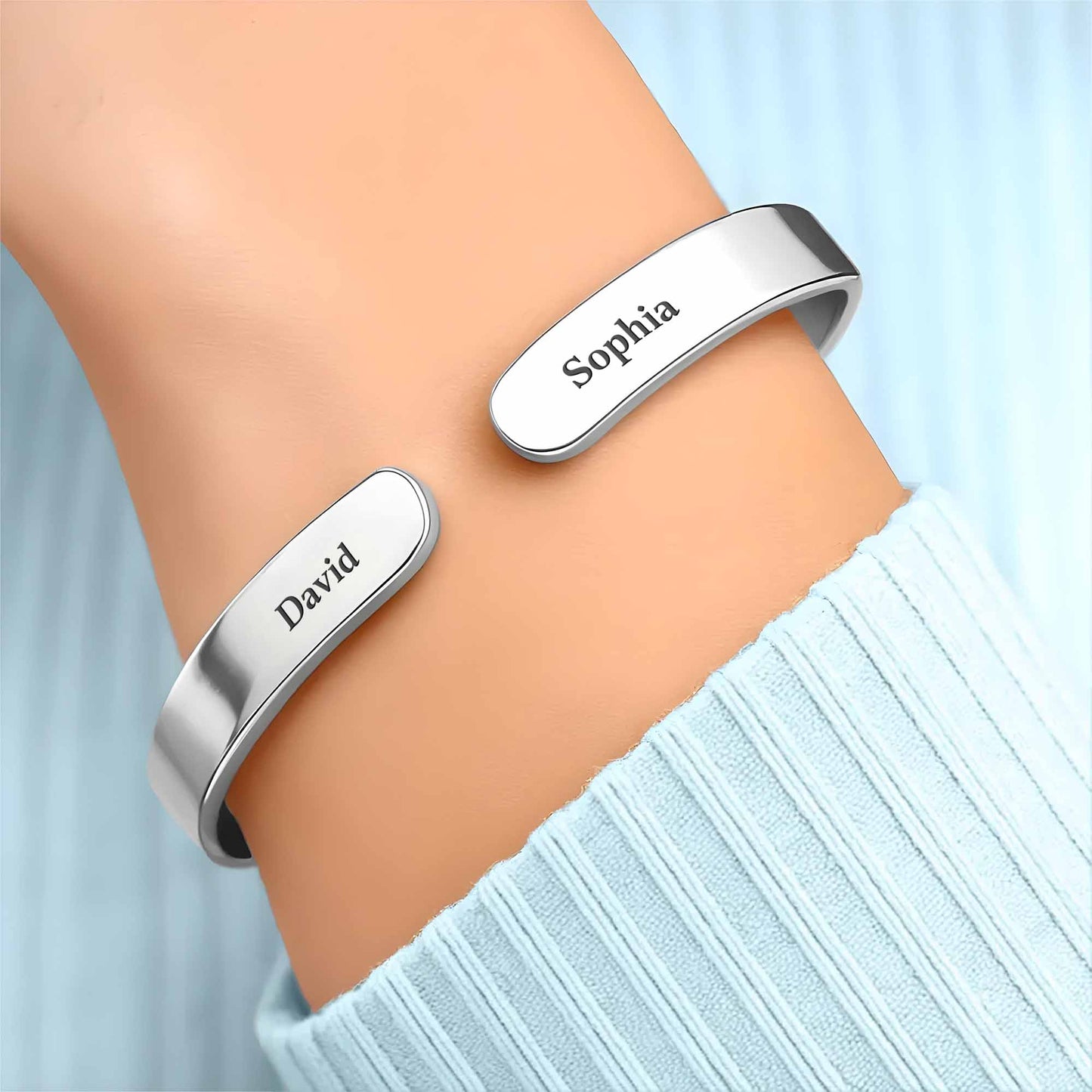 I Loved You Then I Love You Still Engraved Cuff Bracelet