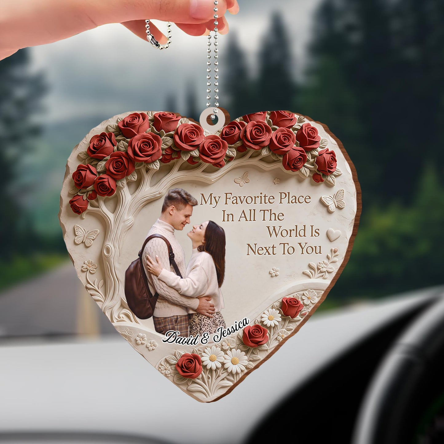 My Favorite Place Is Next To You With Roses And Butterflies