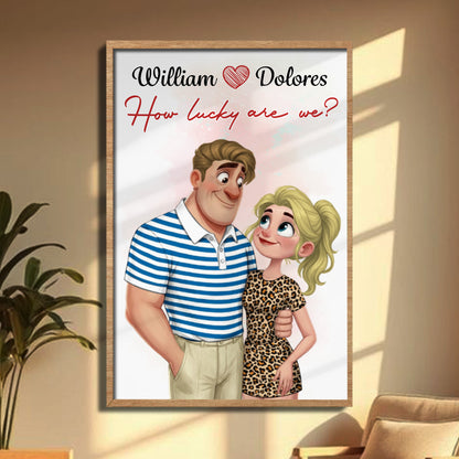 How Lucky Are We Couple Illustration