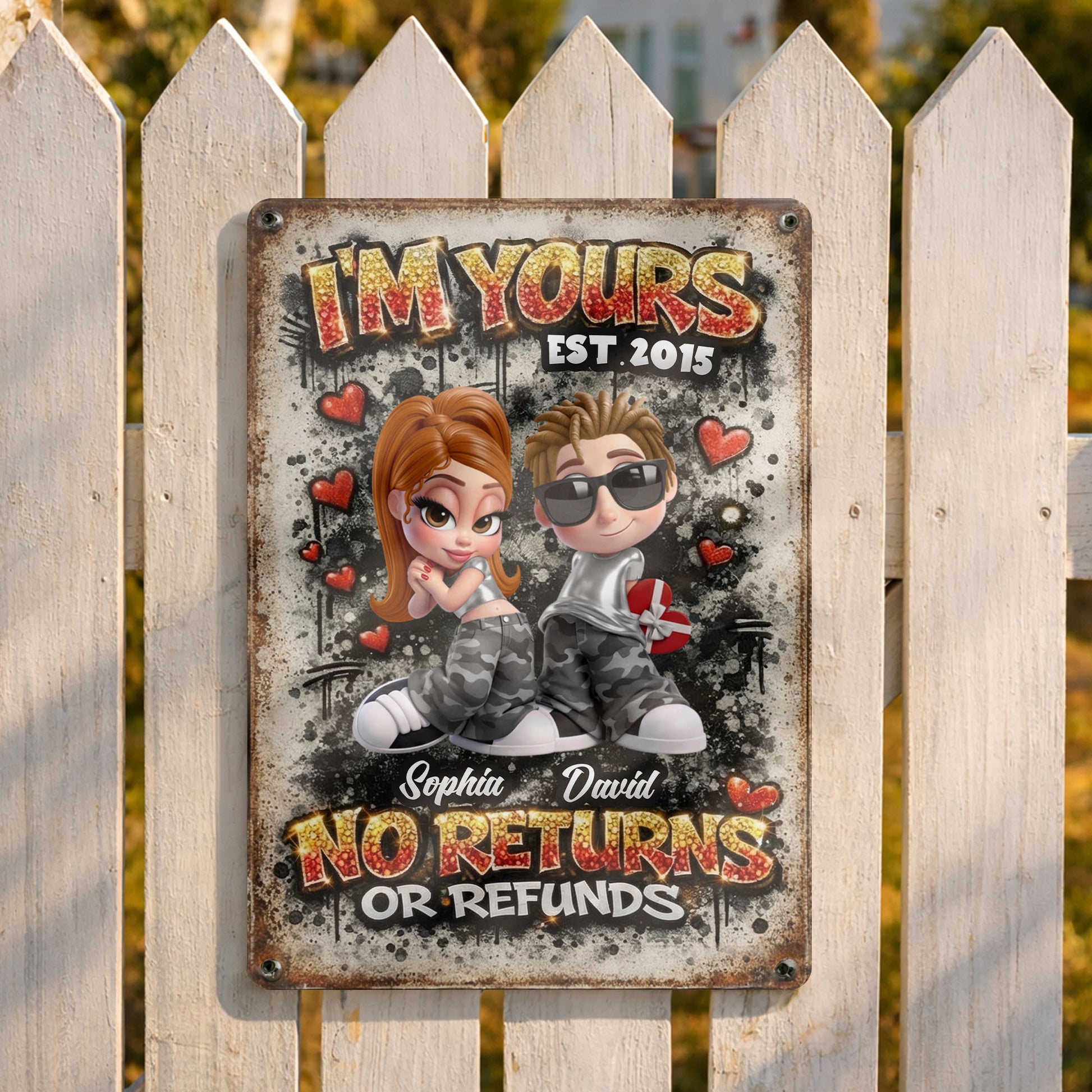 I'm Yours No Returns Or Refunds, Hearts And Military Camo