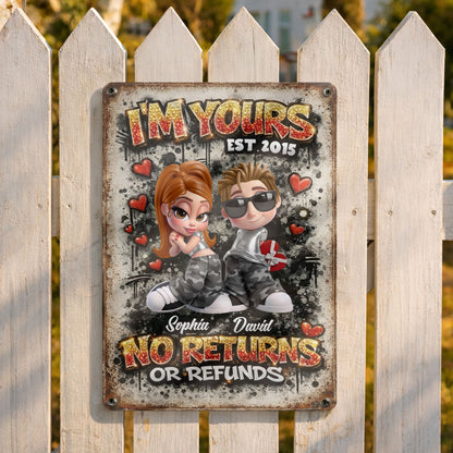 I'm Yours No Returns Or Refunds, Hearts And Military Camo