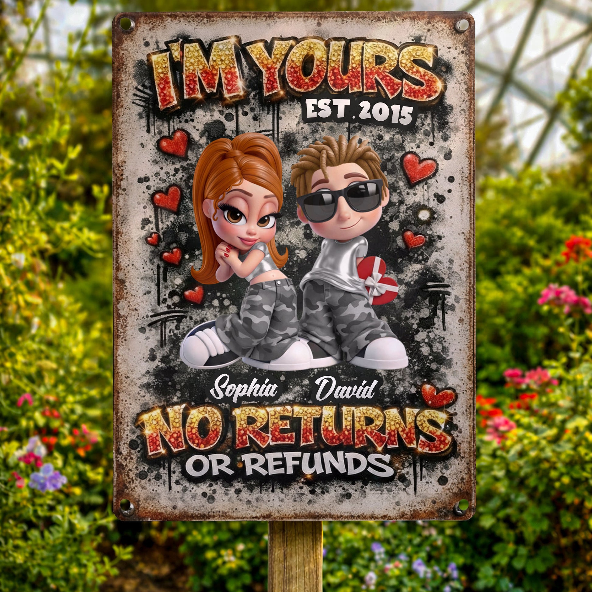 I'm Yours No Returns Or Refunds, Hearts And Military Camo