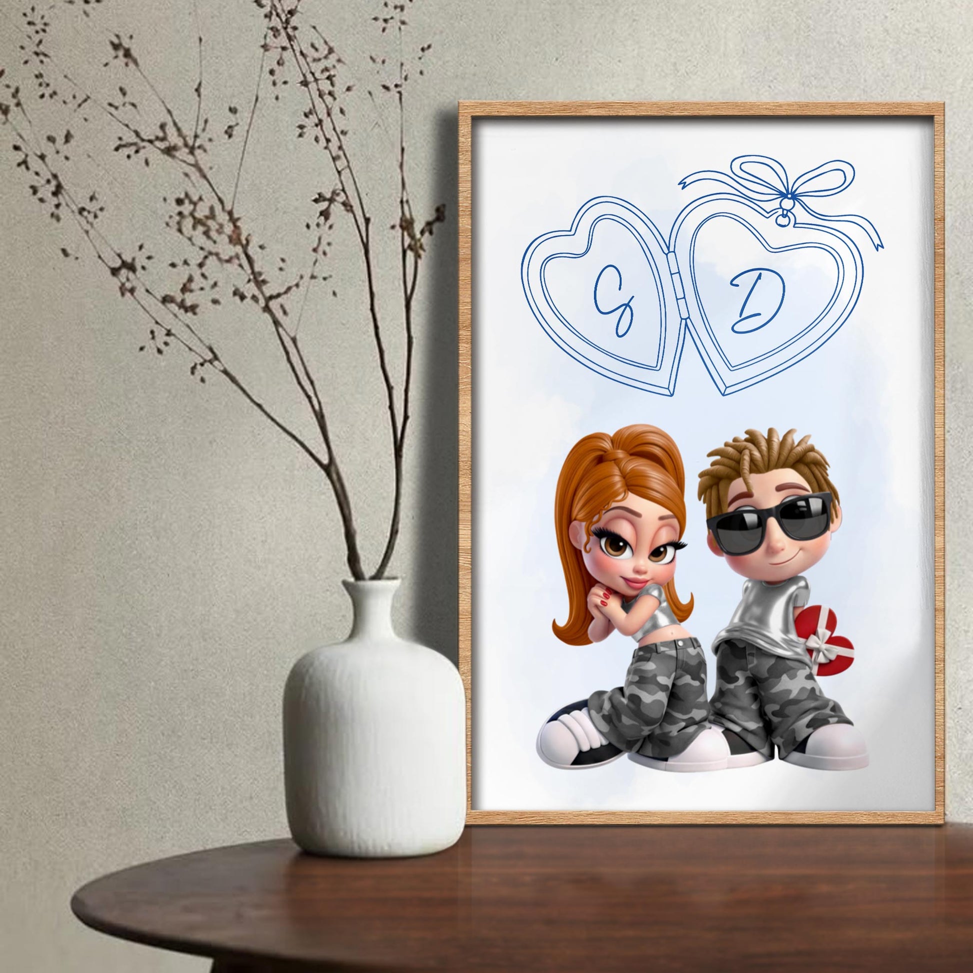 Celebrate Your Love With Personalized Hearts And Characters