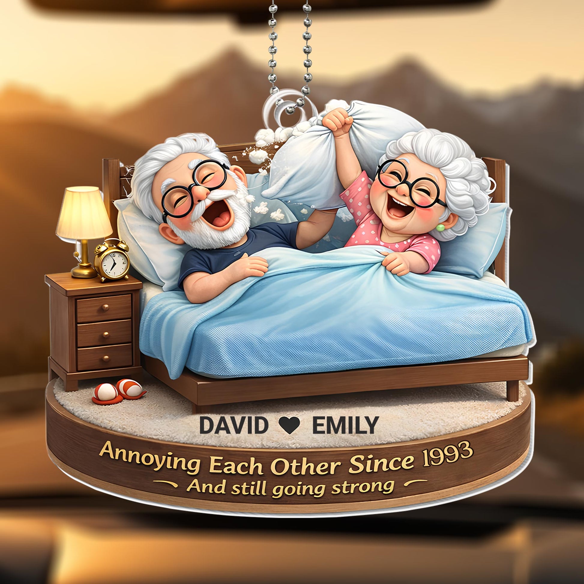 Annoying Each Other Since And Still Going Strong, Bed With Laughing Elderly Couple