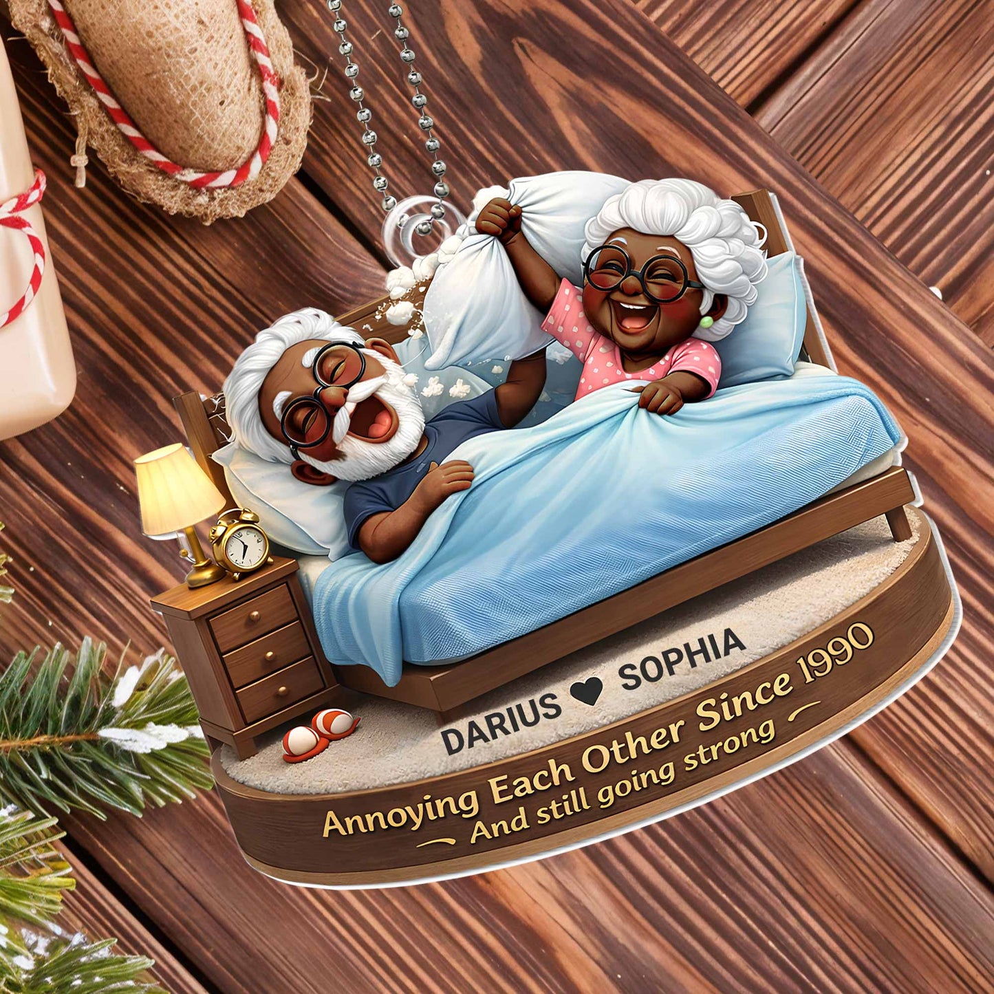 Annoying Each Other Since And Still Going Strong, Bed With Laughing Elderly Couple