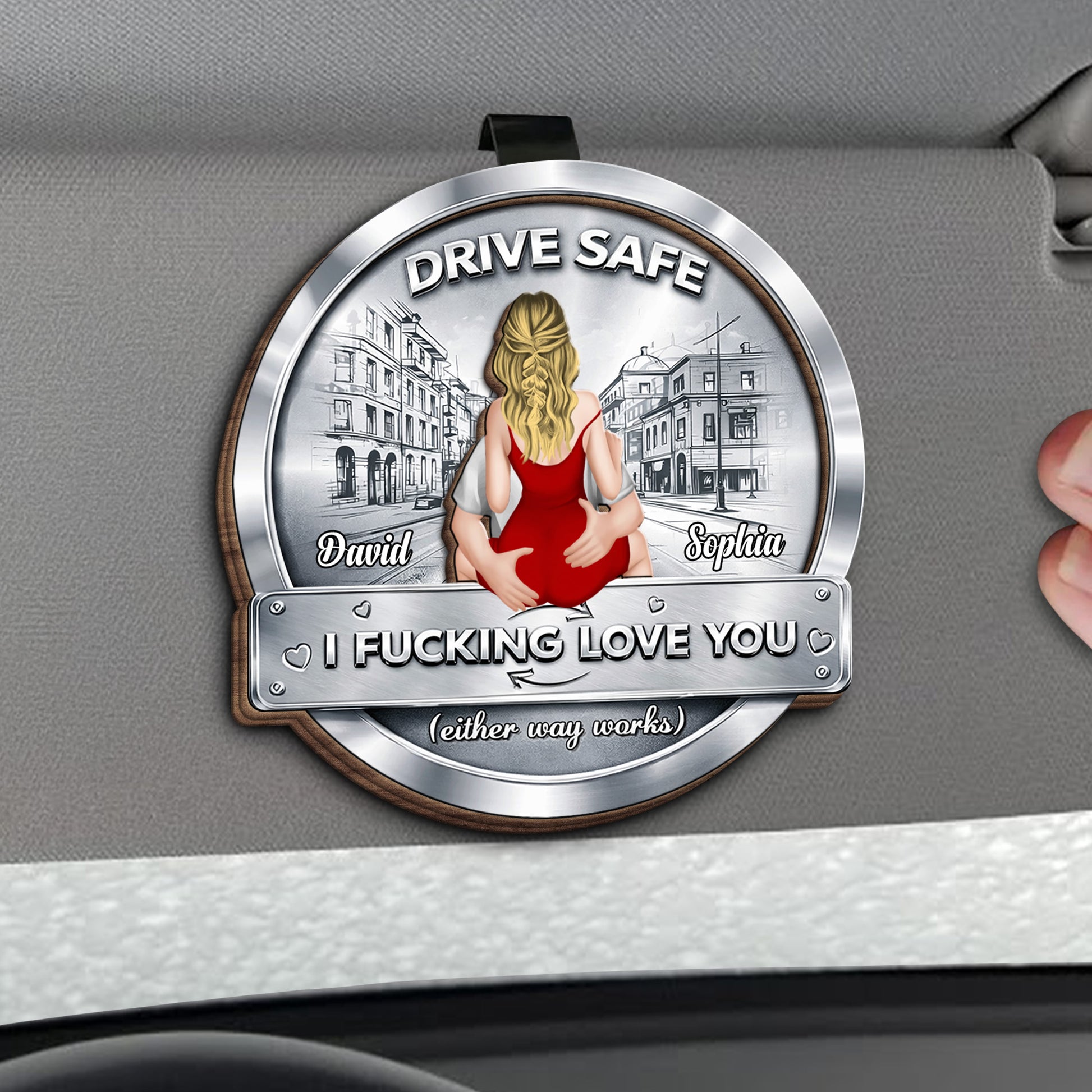 Drive Safe, I Effing Love You, Woman In Red Dress