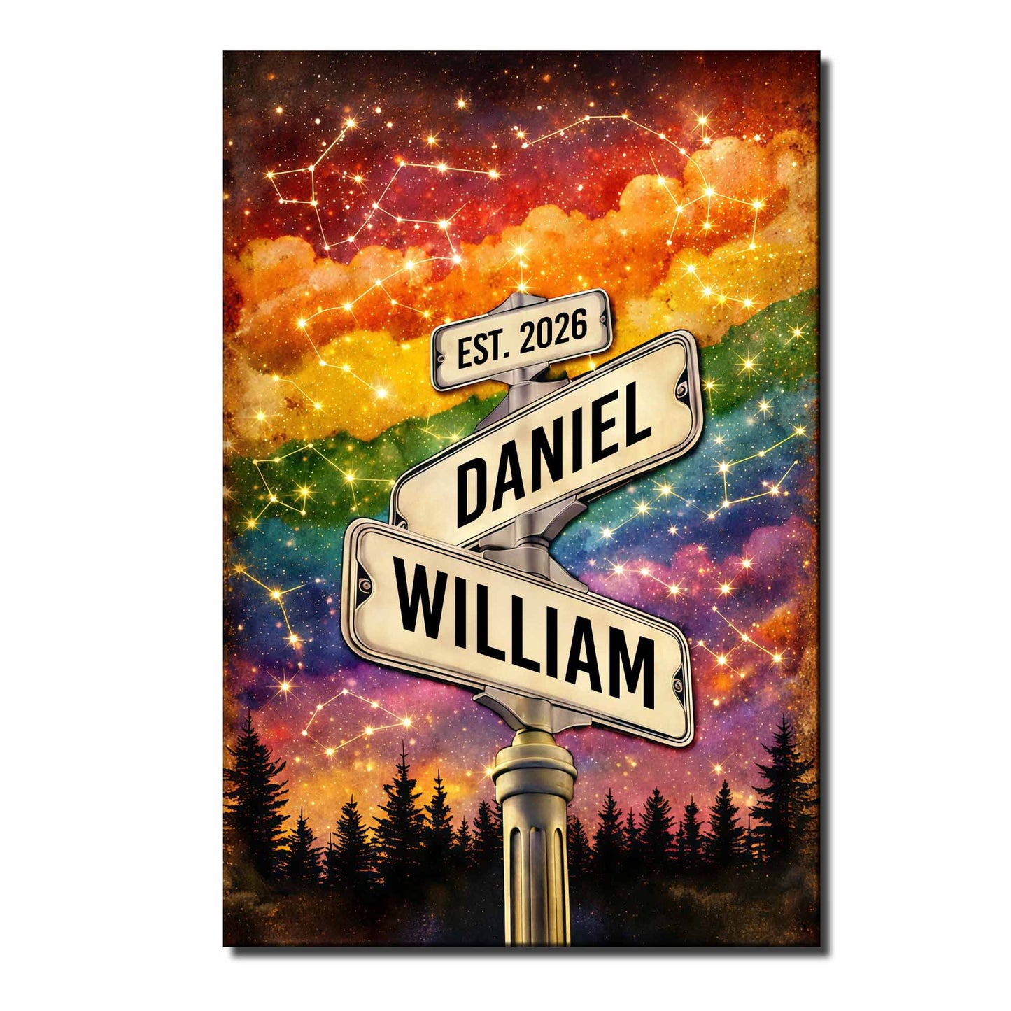 Our Love Written In The Stars Street Signs Rainbow Galaxy