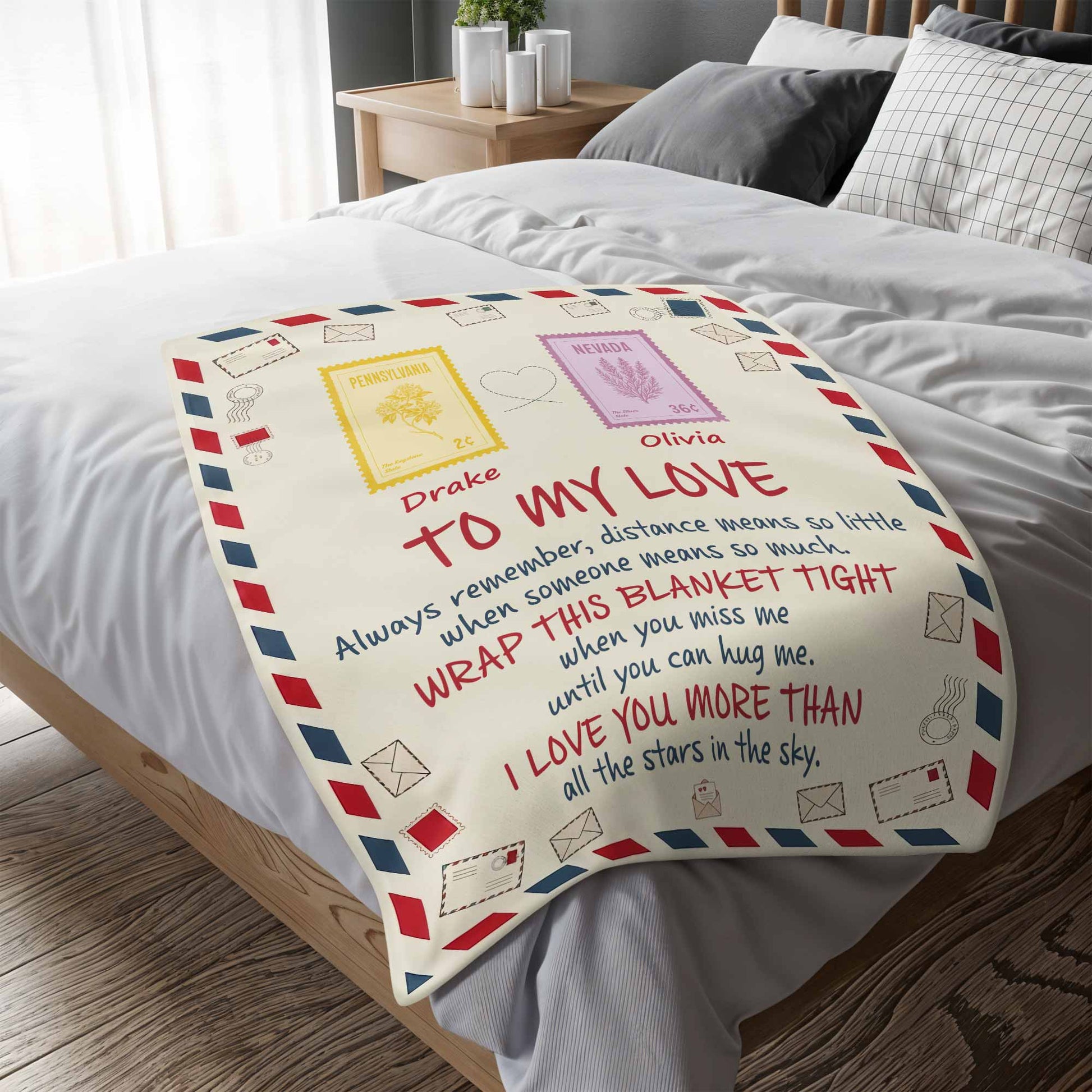 To My Love, Wrap This Blanket Tight When You Miss Me