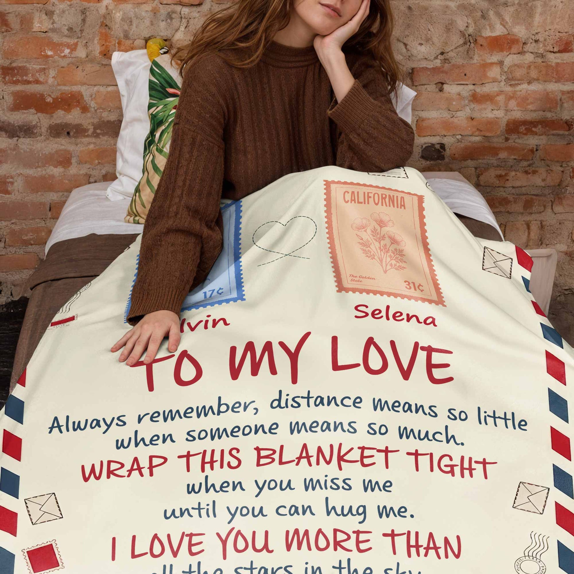 To My Love, Wrap This Blanket Tight When You Miss Me