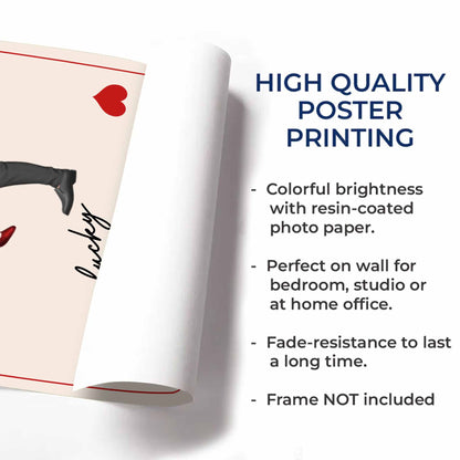 How Lucky Are We Couple Embrace Design - Personalized Custom Vertical Poster - CPL1256_VPOS