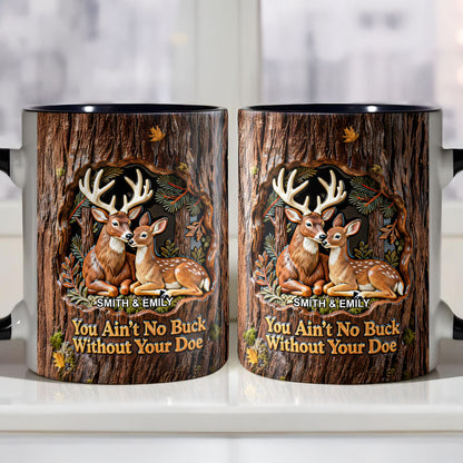 You Ain't No Buck Without Your Doe Featuring Deer In A Forest