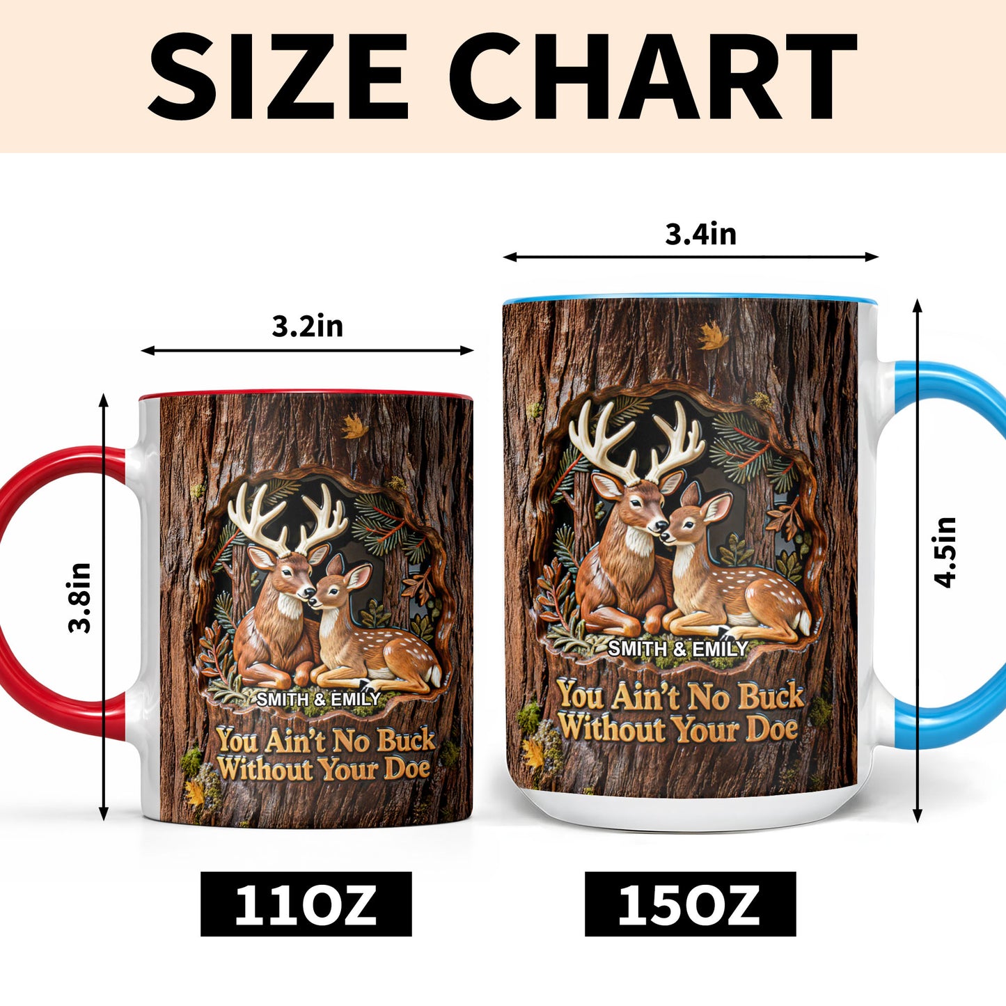 You Ain't No Buck Without Your Doe Featuring Deer In A Forest