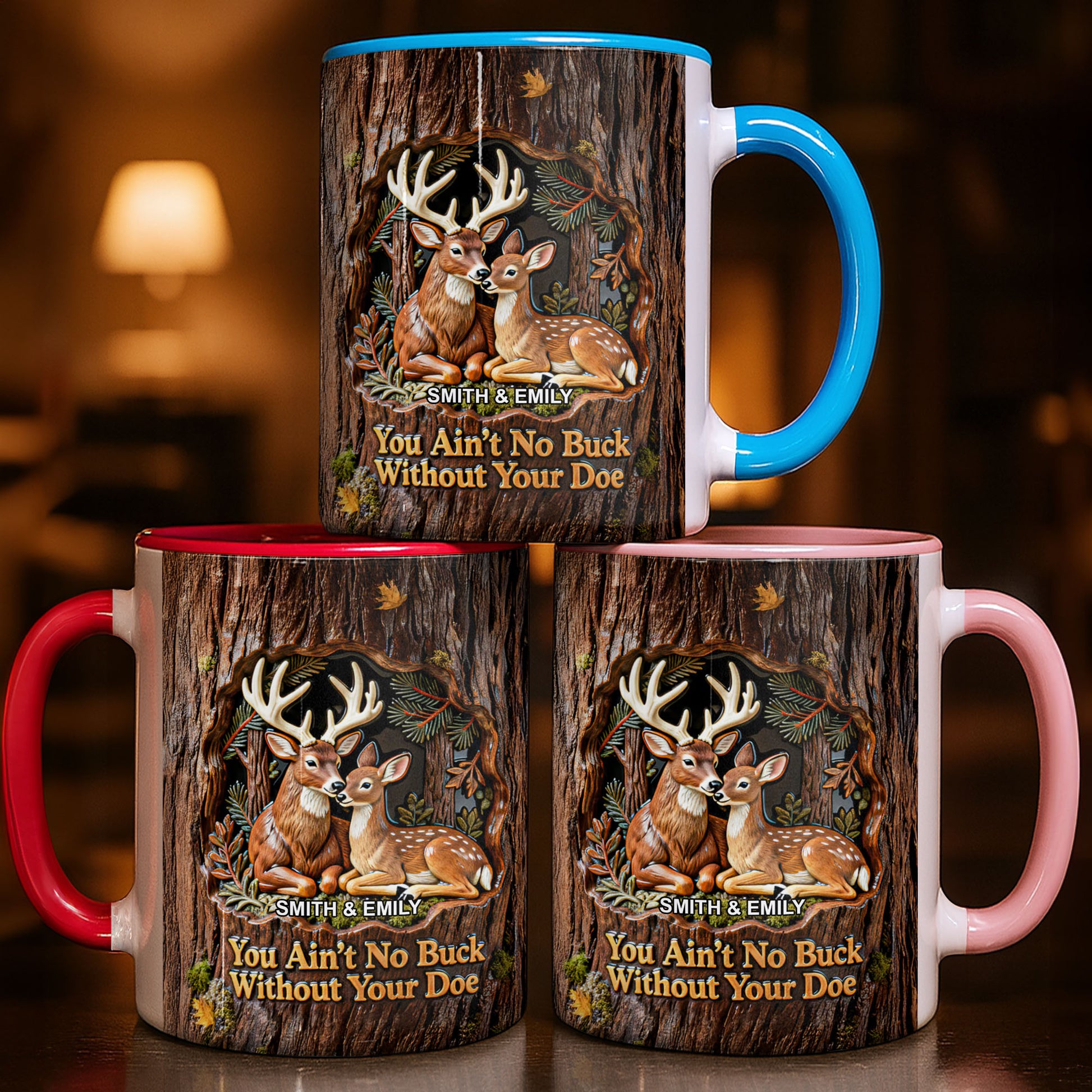 You Ain't No Buck Without Your Doe Featuring Deer In A Forest