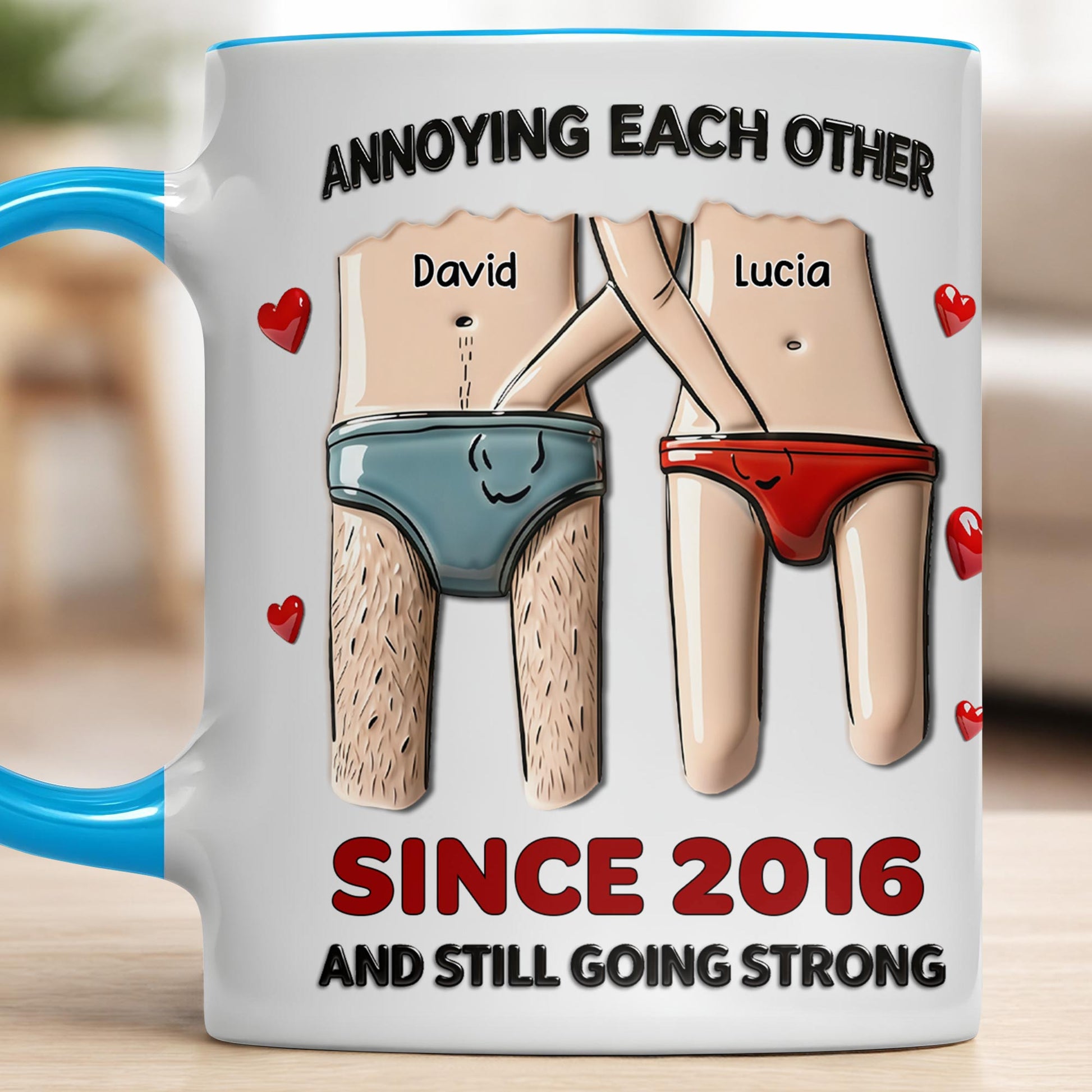 Annoying Each Other Since, Cartoon Couple Design