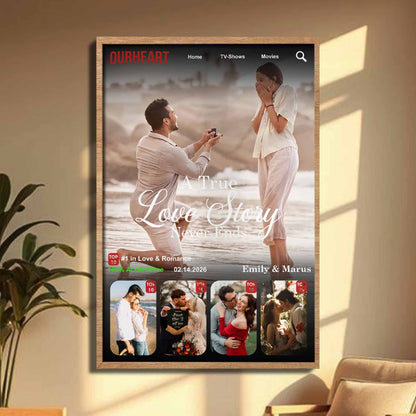 A True Love Story Never Ends Streaming Interface Couple Photos