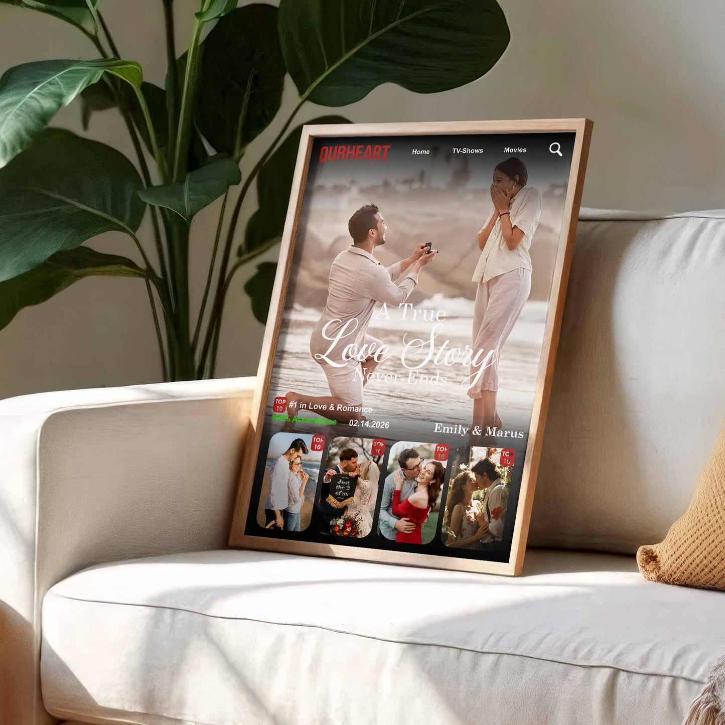 A True Love Story Never Ends Streaming Interface Couple Photos