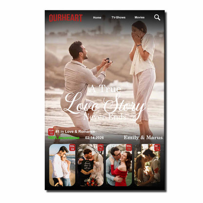 A True Love Story Never Ends Streaming Interface Couple Photos