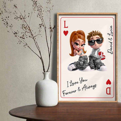 How Lucky Are We, Playing Cards Design With Couple