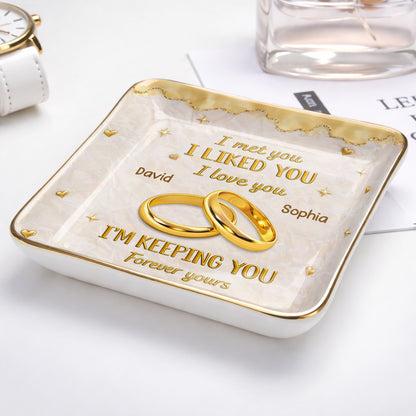 I Met You, I Liked You, I Love You, Wedding Rings And Hearts