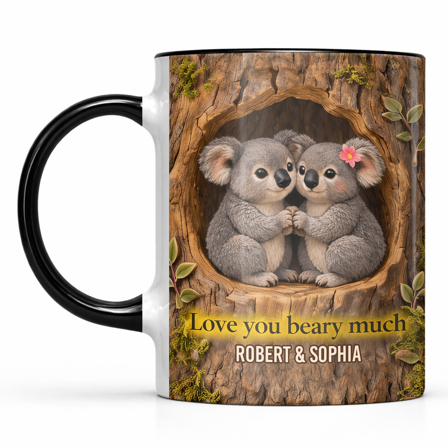 Love You Beary Much Two Koalas In Tree Hollow