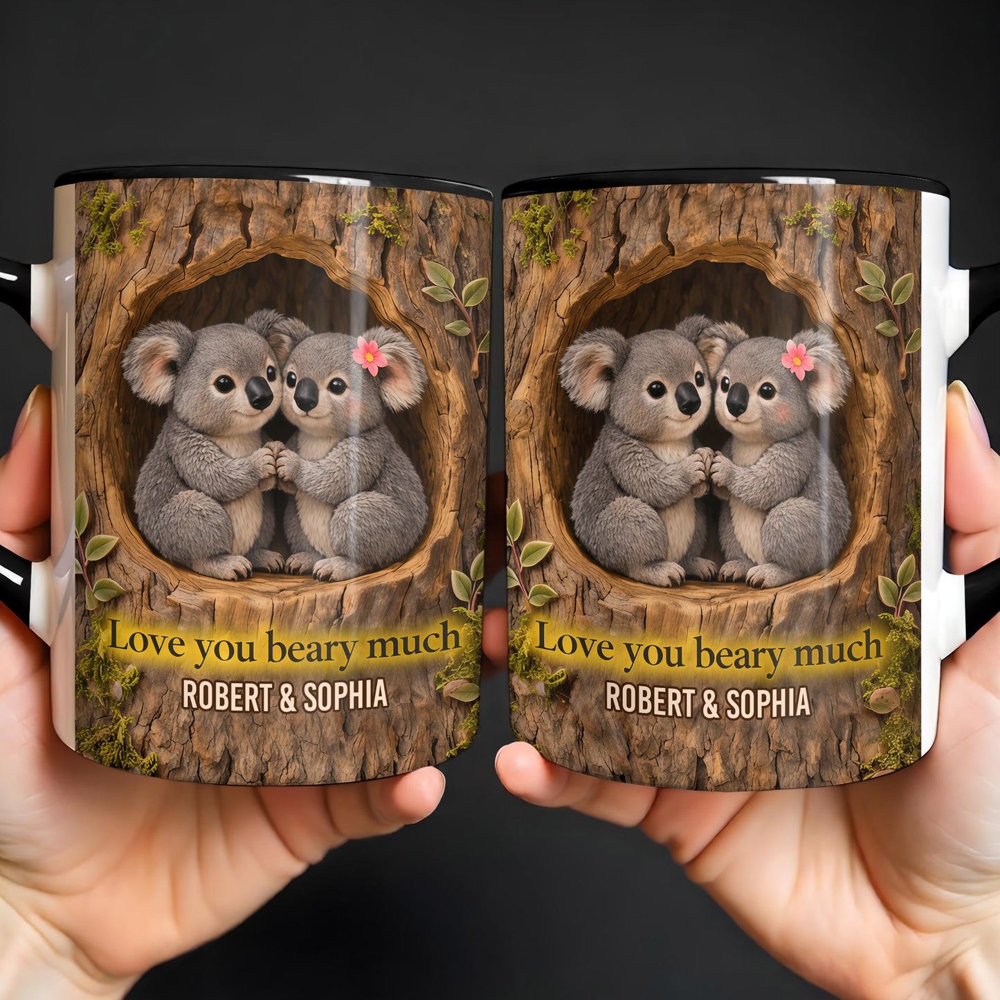 Love You Beary Much Two Koalas In Tree Hollow