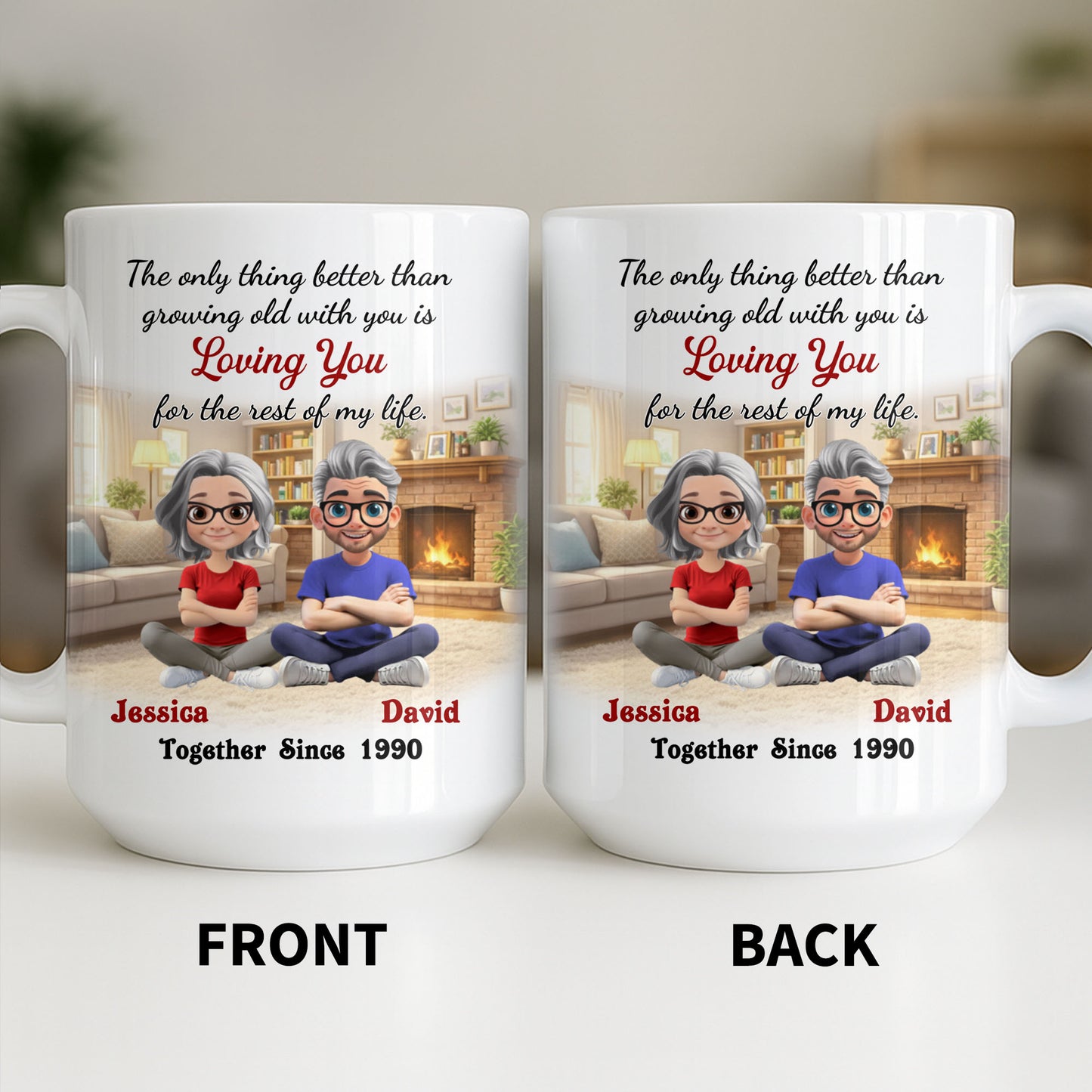 Loving You For The Rest Of My Life, Animated Couple By Fireplace