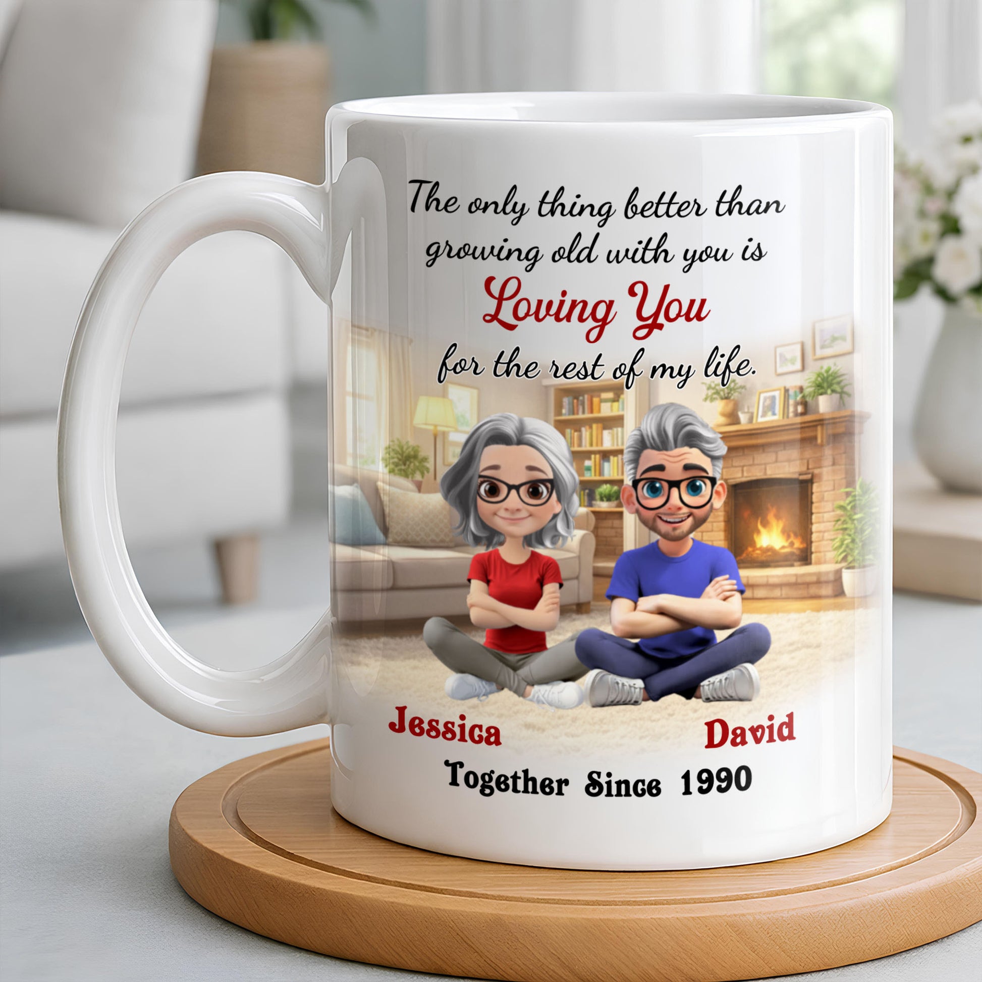 Loving You For The Rest Of My Life, Animated Couple By Fireplace