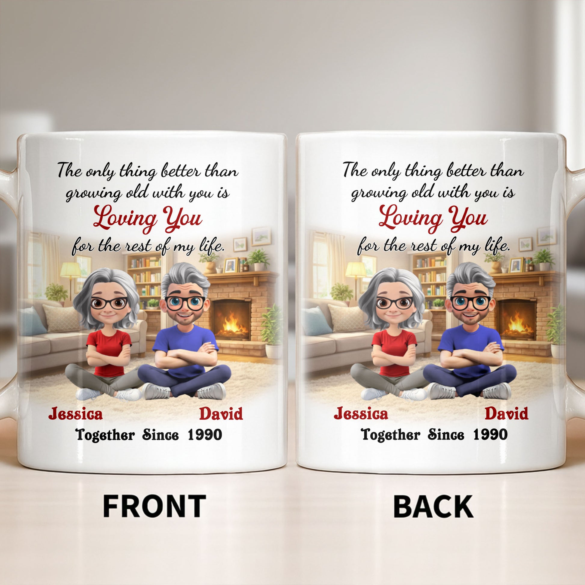 Loving You For The Rest Of My Life, Animated Couple By Fireplace