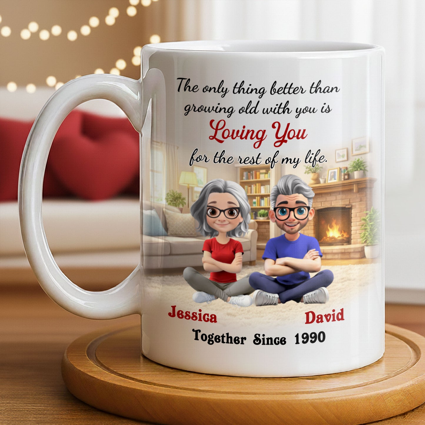 Loving You For The Rest Of My Life, Animated Couple By Fireplace