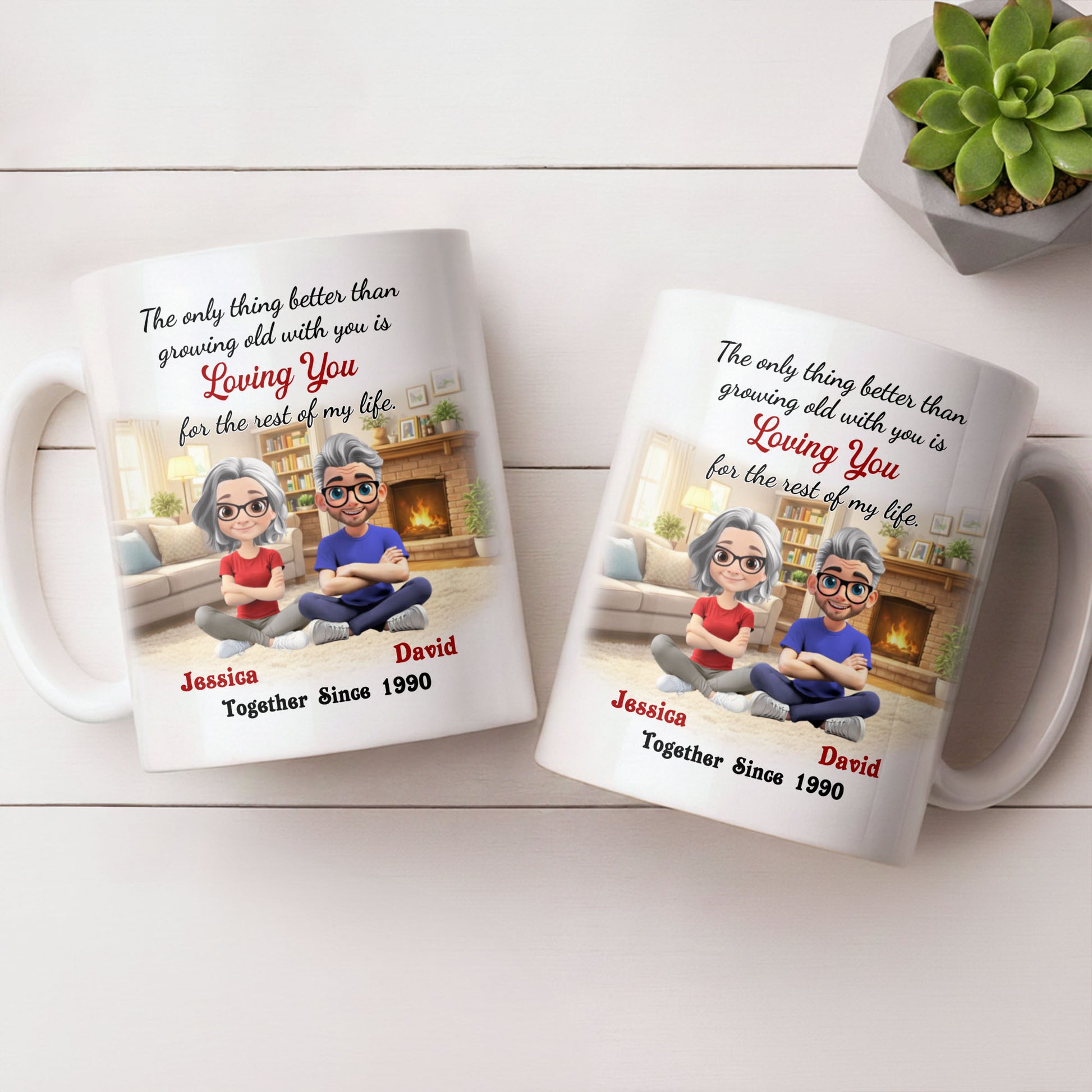 Loving You For The Rest Of My Life, Animated Couple By Fireplace