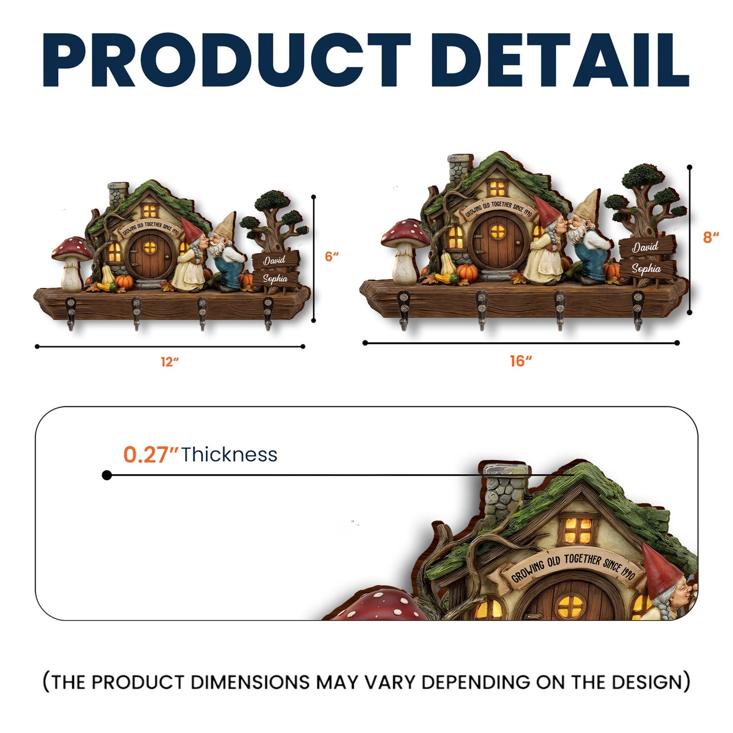 Growing Old Together, Gnome Couple Key Holder