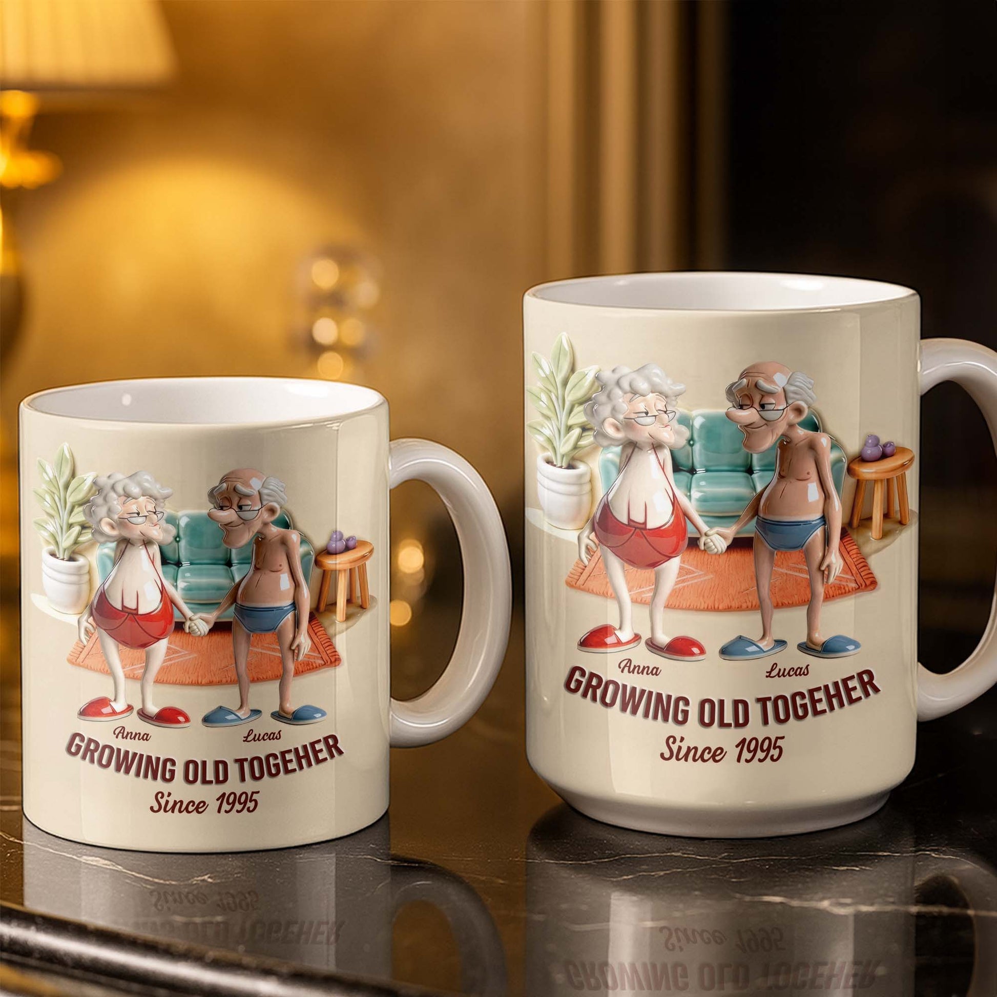 Growing Old Together, Elderly Couple Design