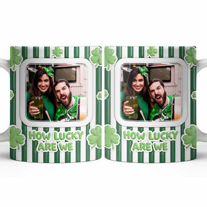 How Lucky Are We With Shamrocks And Stripes Design