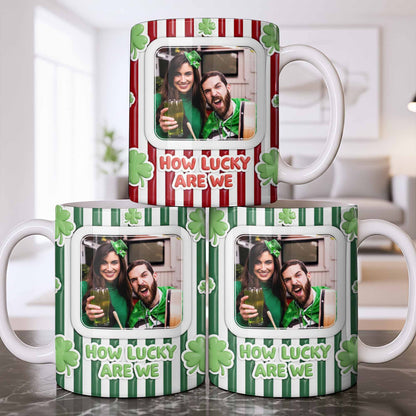 How Lucky Are We With Shamrocks And Stripes Design