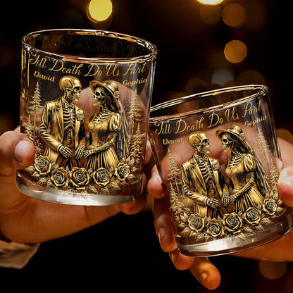 Till Death Do Us Part With Skeleton Couple And Roses