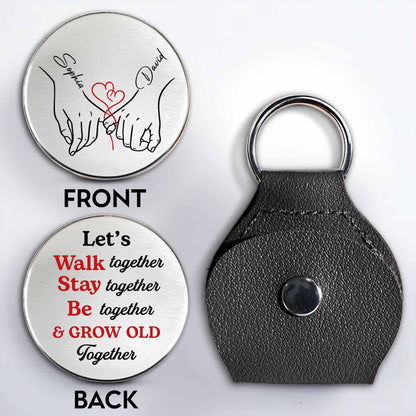 Let's Walk Together Stay Together Holding Hands With Hearts