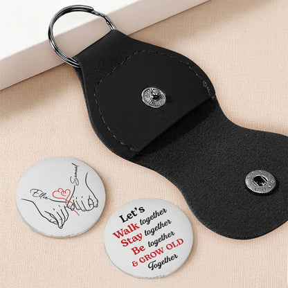 Let's Walk Together Stay Together Holding Hands With Hearts