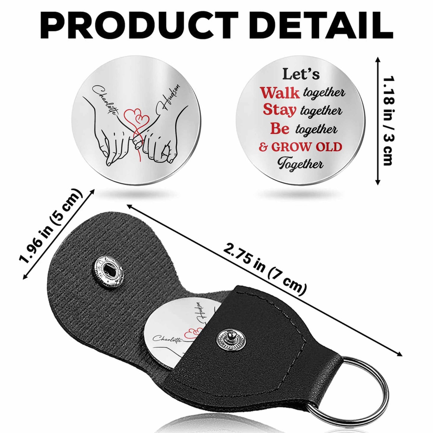 Let's Walk Together Stay Together Holding Hands With Hearts