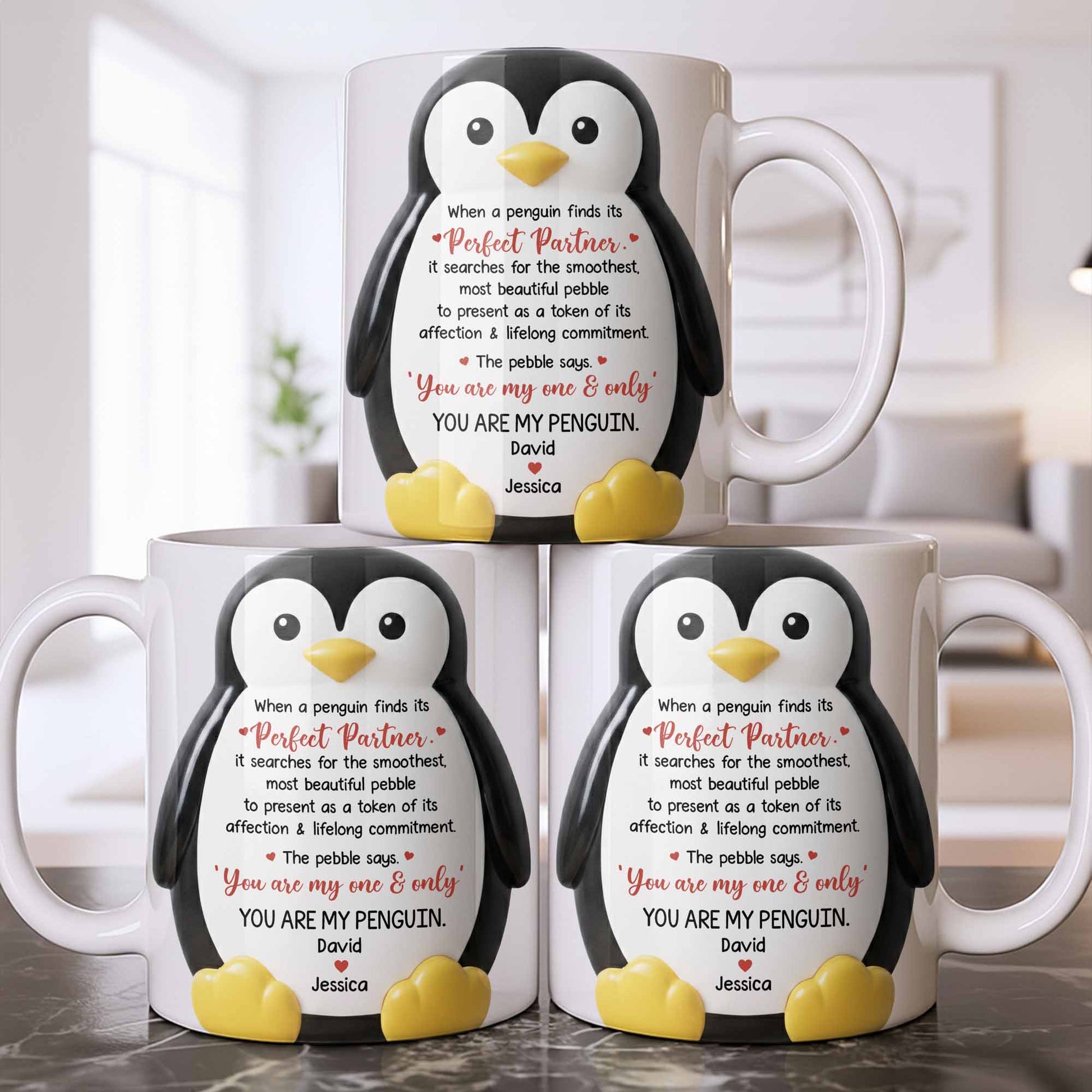Perfect Partner Penguin Pebble For Lifelong Commitment