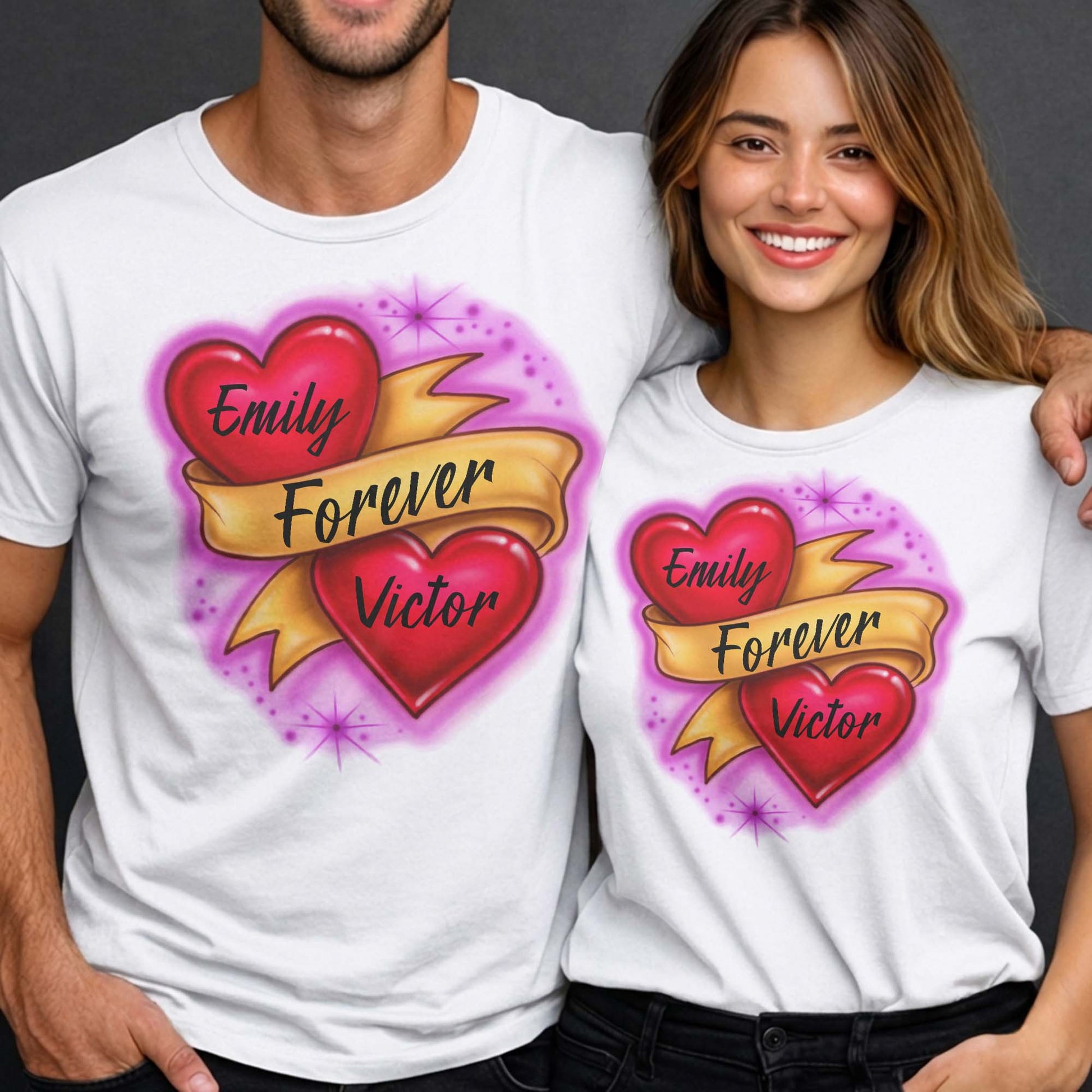 Forever Love With Hearts And Ribbon